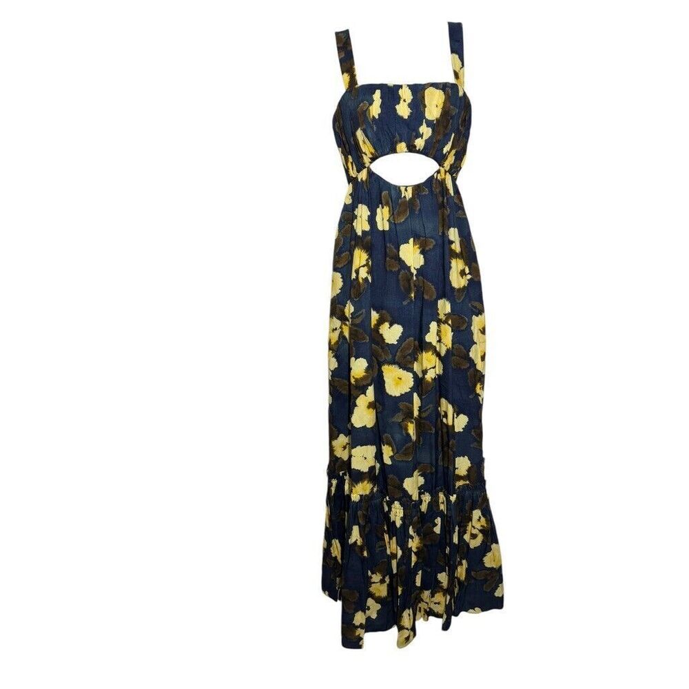 ACLER Maxi dress size 2 Luddenham Floral posey print adjustable straps NWT $495